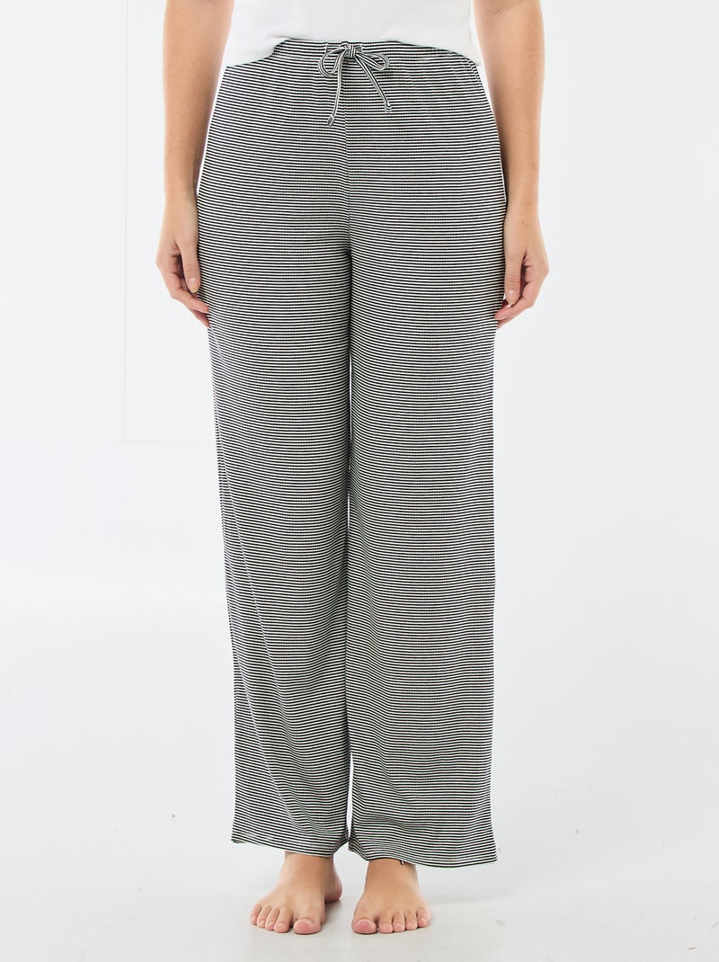 Pantalón de pijama de punto elástico Azul - Kiabi