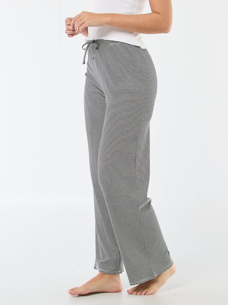 Pantalón de pijama de punto elástico Azul - Kiabi