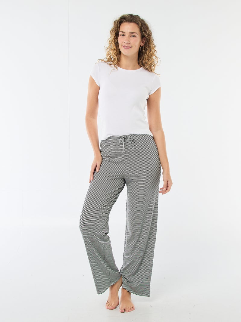 Pantalón de pijama de punto elástico Azul - Kiabi