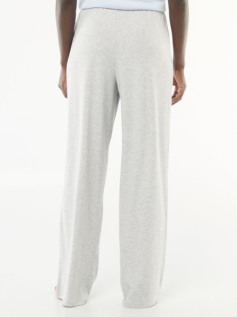 Pantalón de pijama de punto elástico Gris - Kiabi