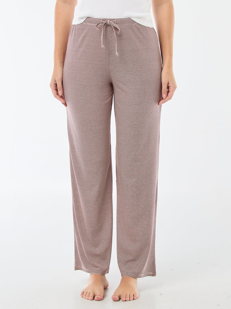 Pantalón de pijama de punto elástico Rojo - Kiabi