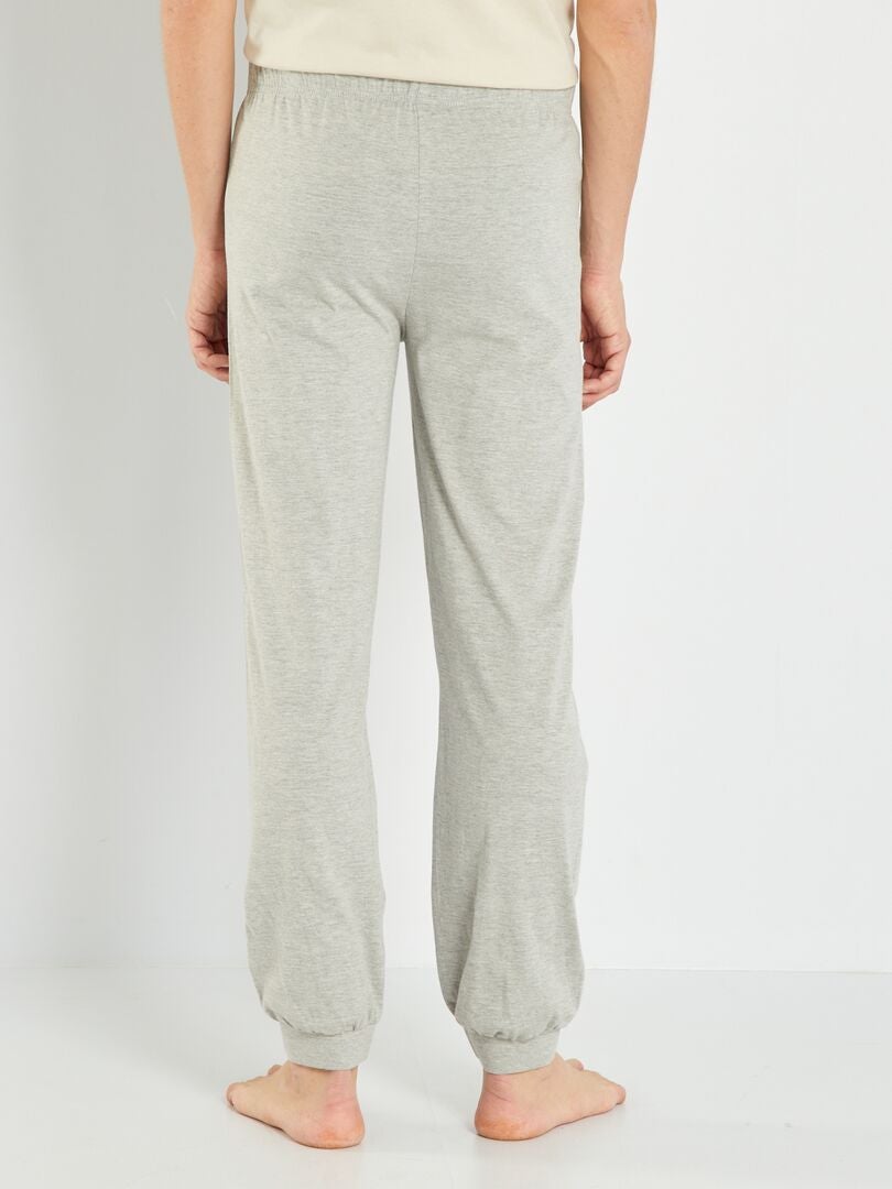 Pantalón de pijama de punto gris - Kiabi