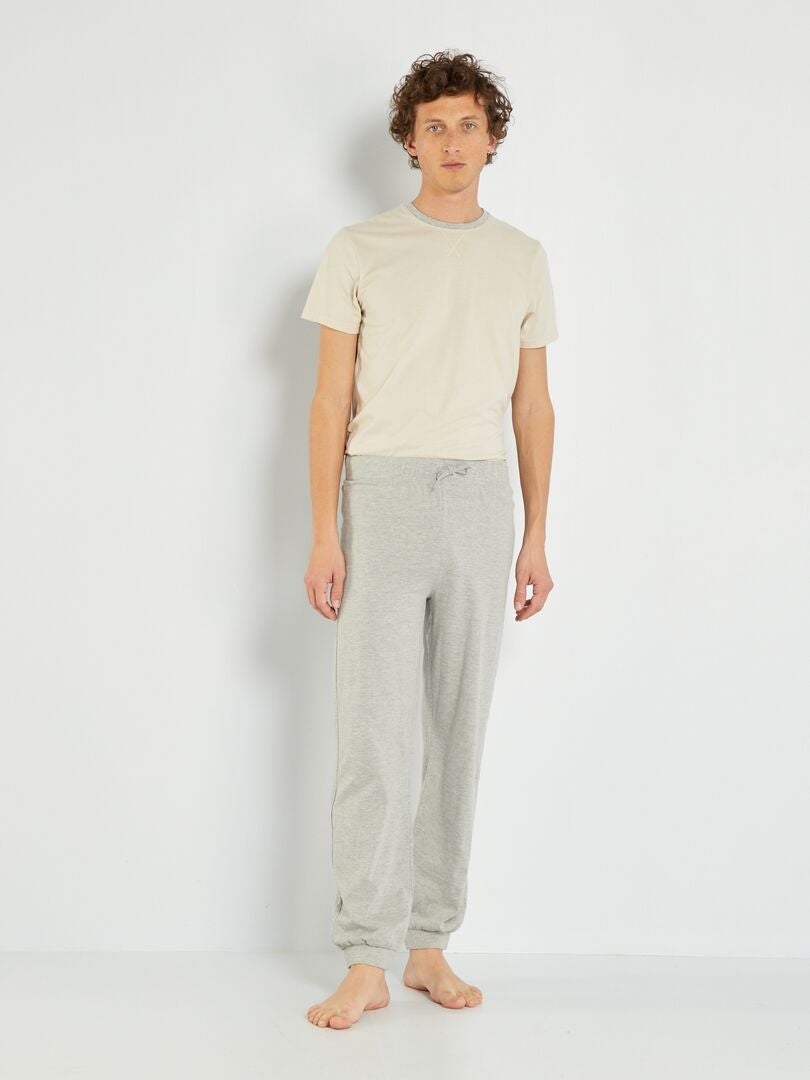 Pantalón de pijama de punto gris - Kiabi