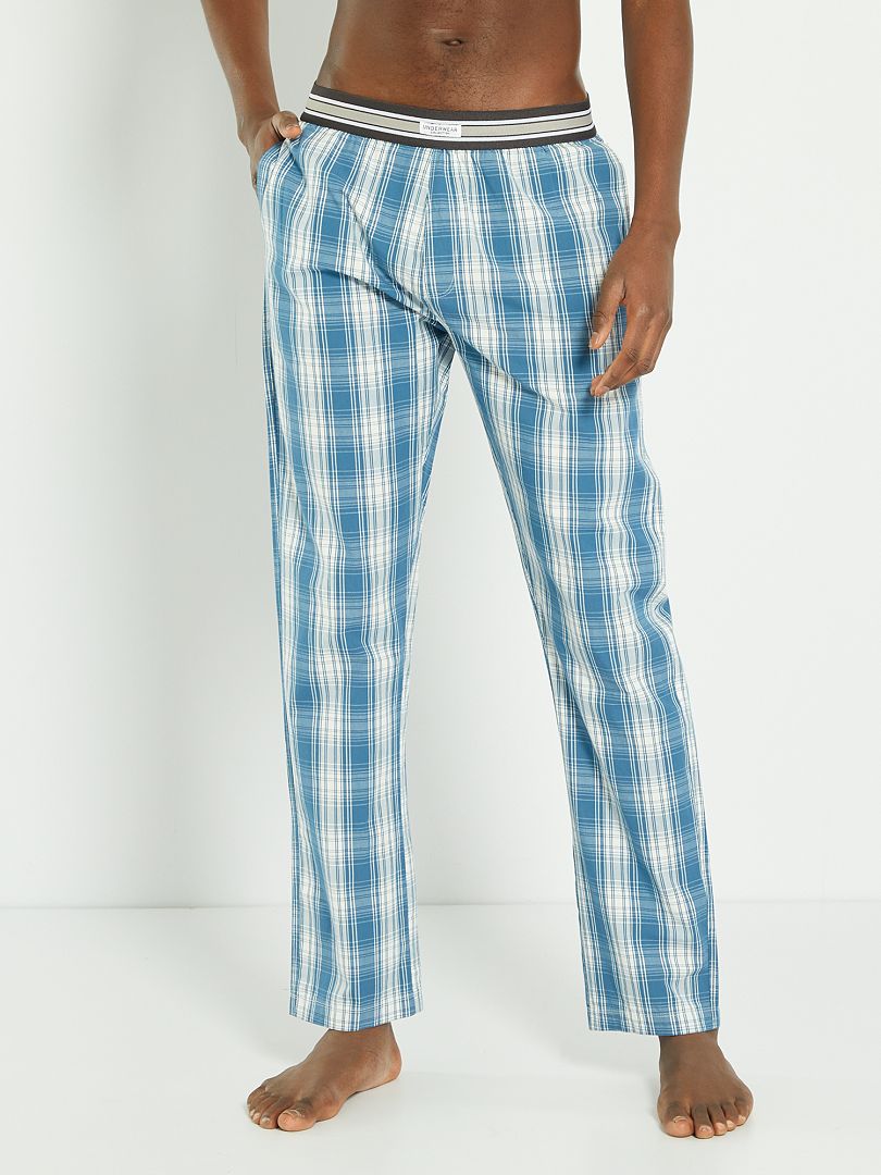 Pantalón de pijama de sarga estampada AZUL - Kiabi