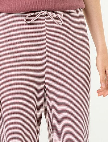 Pantalón de pijama de canalé