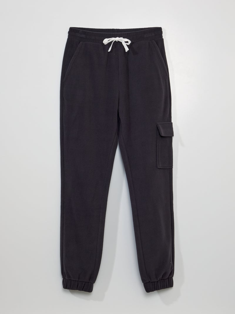 Pantalón de pijama de tejido polar NEGRO - Kiabi