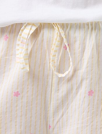 Pantalón de pijama de velo de algodón estampado