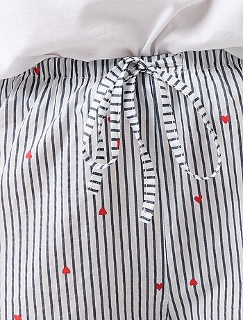 Pantalón de pijama de velo de algodón estampado