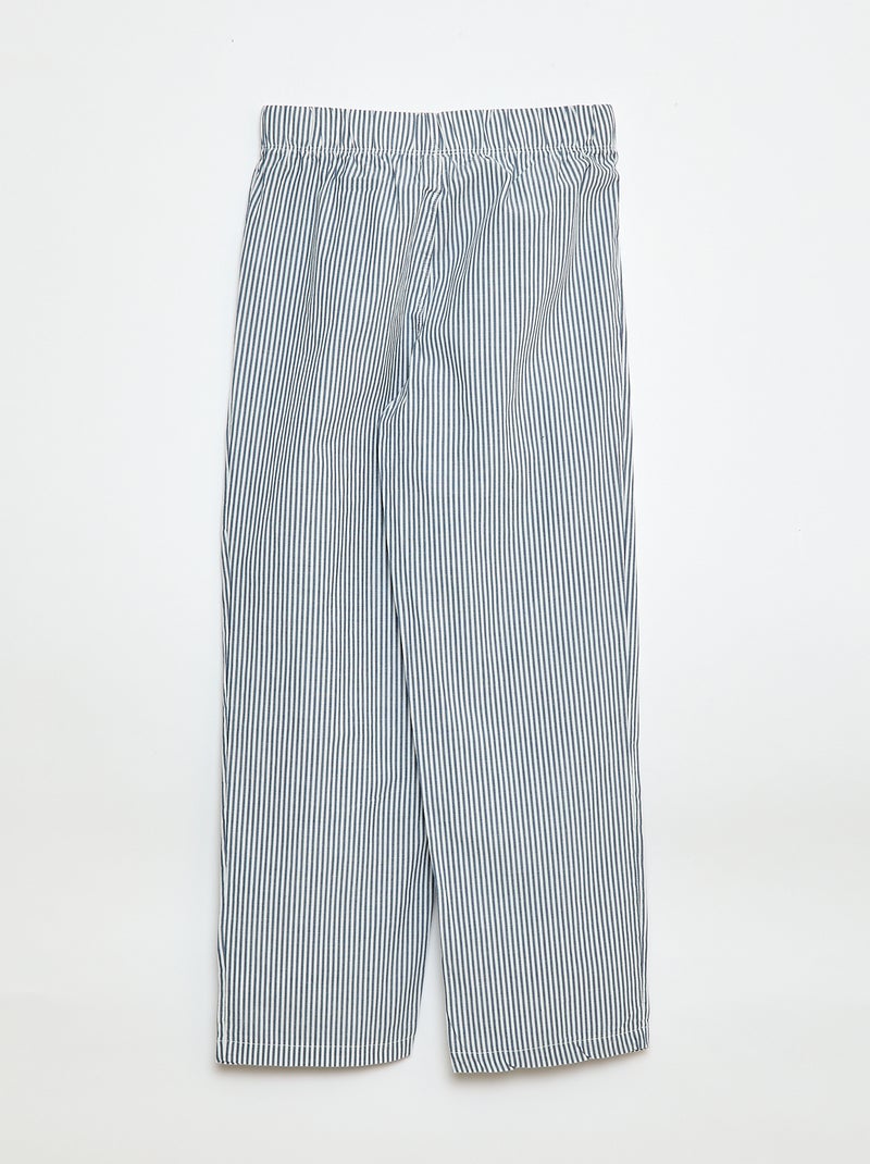 Pantalón de pijama en popelina Azul - Kiabi