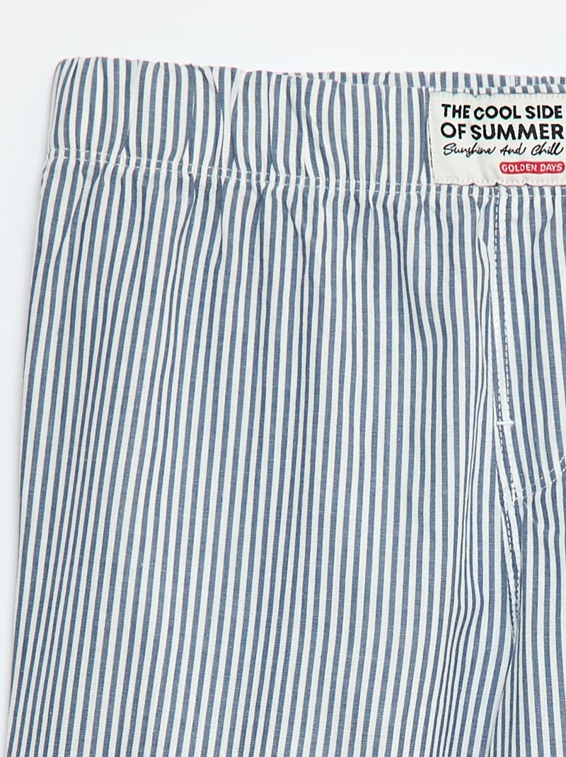 Pantalón de pijama en popelina Azul - Kiabi