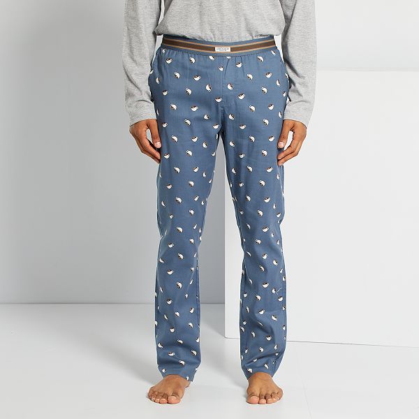Pantalón de pijama estampado Hombre talla S-XXL - AZUL - Kiabi - 12,00€