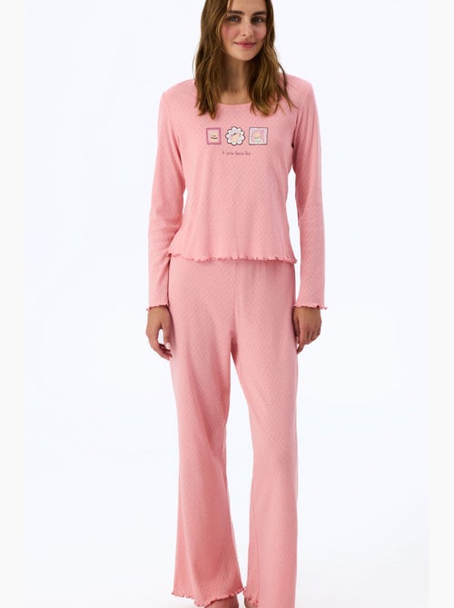 Pantalón de pijama pointelle penti - Kiabi Pantalón de pijama pointelle penti - Kiabi