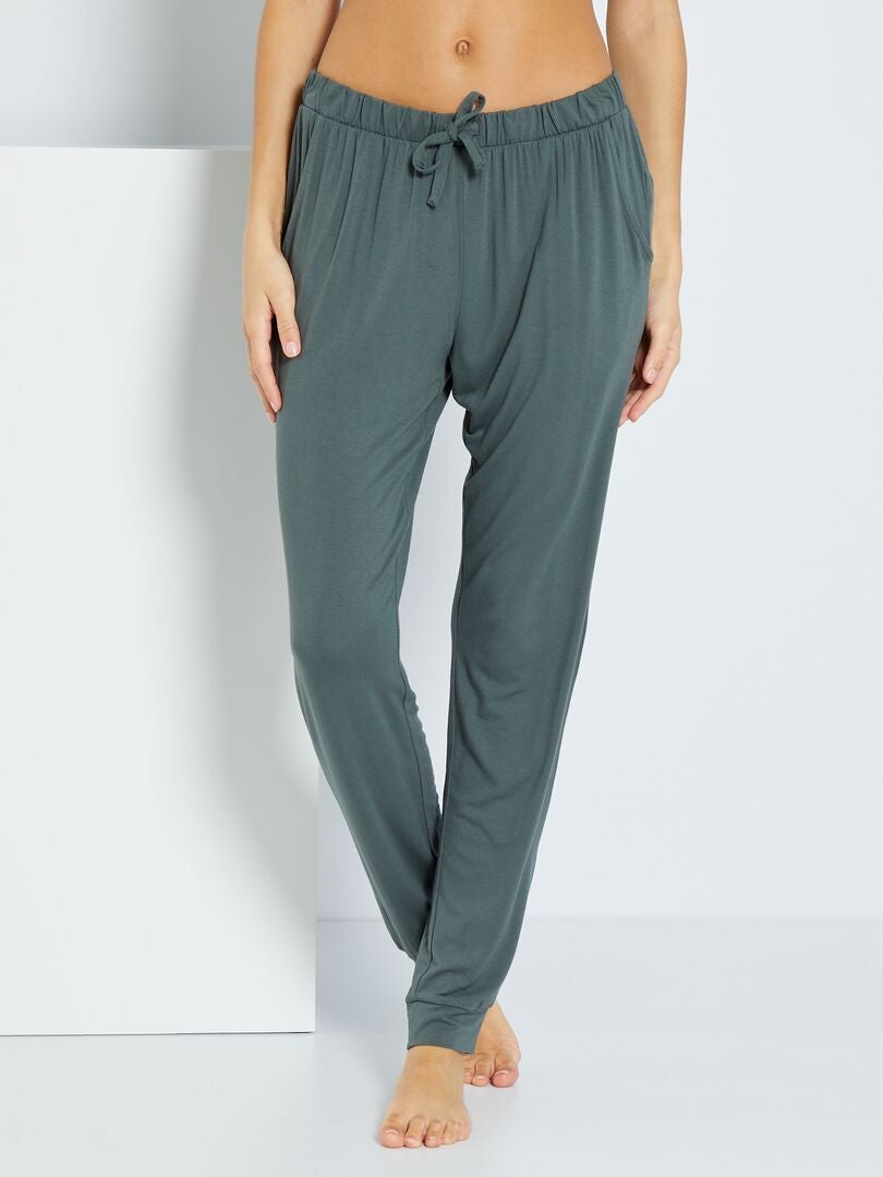Pantalón de pijama vaporoso gris oscuro - Kiabi