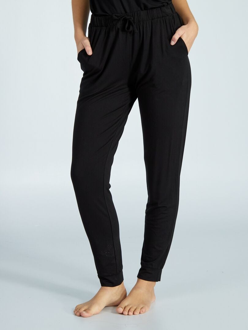 Pantalón de pijama vaporoso Negro - Kiabi