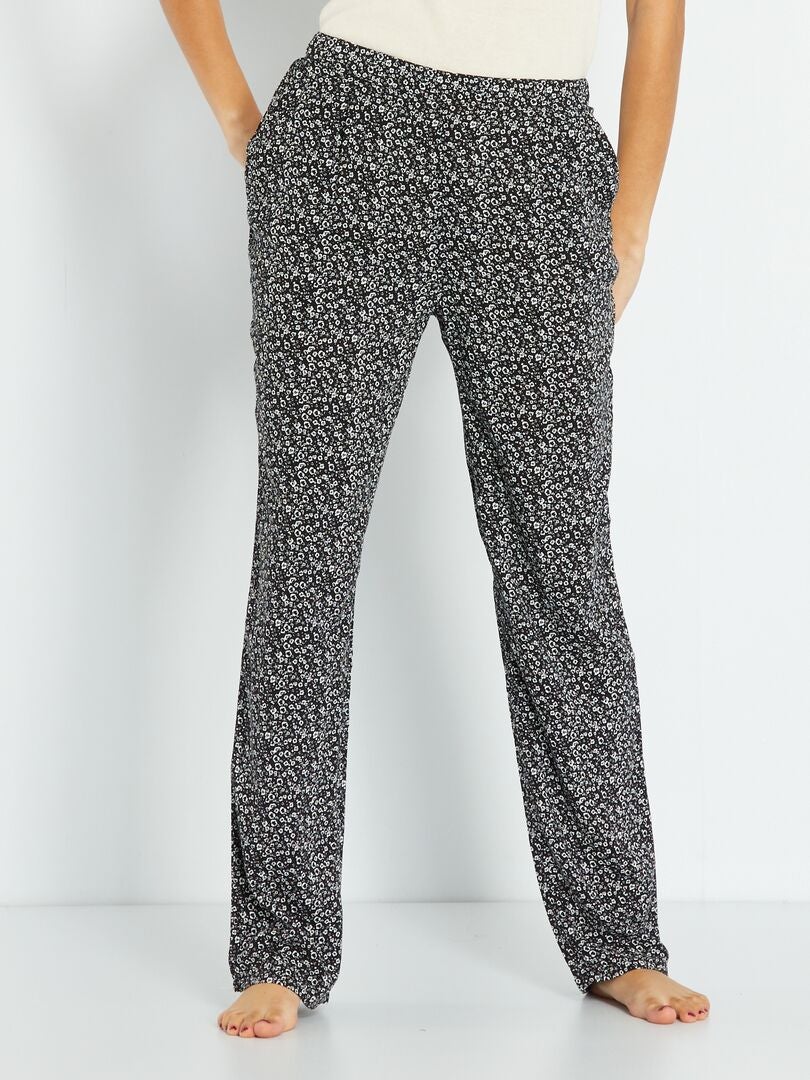 Pantalón de pijama vaporoso NEGRO - Kiabi