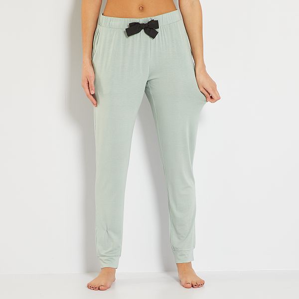 Pantalón de pijama vaporoso Mujer talla 34 a 48 - VERDE - Kiabi - 10,00€