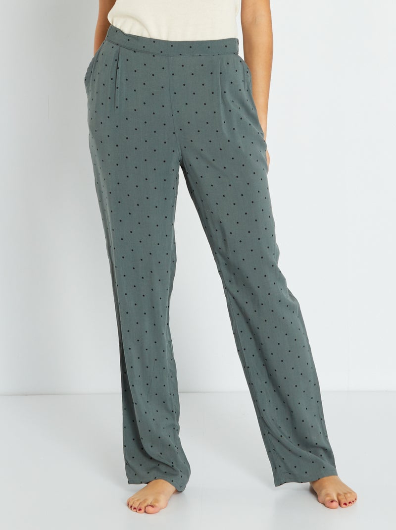 Pantalón de pijama vaporoso VERDE - Kiabi