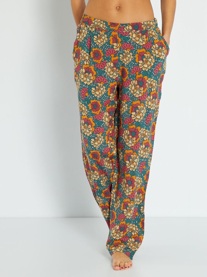 Pantalón de pijama vaporoso VERDE - Kiabi