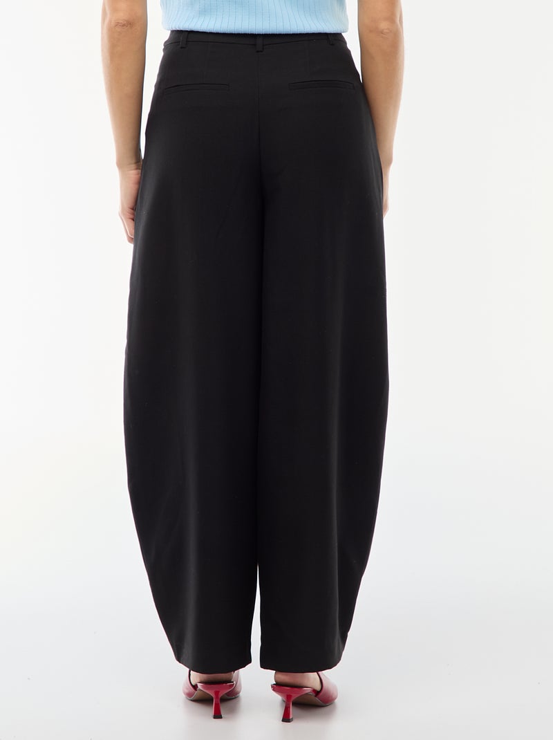 Pantalón de pinzas asimétrico Negro - Kiabi