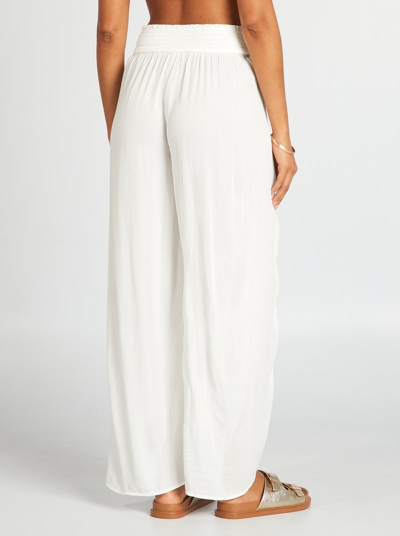 Pantalón de playa ancho BLANCO - Kiabi
