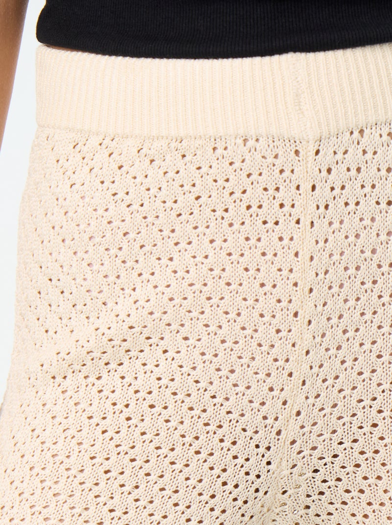 Pantalón de playa de croché Beige - Kiabi