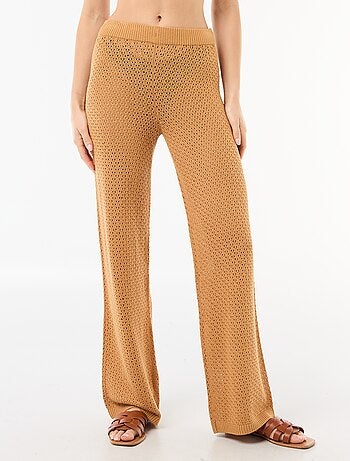 Pantalón de playa de malla croché