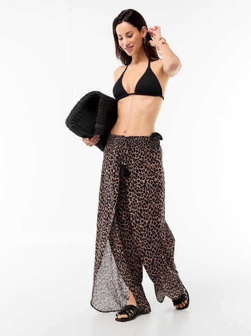 Pantalón de playa en viscosa estampada - Kiabi