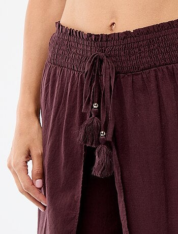 Pantalón de playa en viscosa estampada