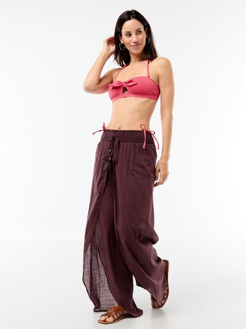 Pantalón de playa en viscosa estampada - Kiabi