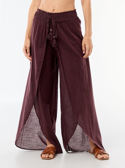 Pantalón de playa en viscosa estampada - Kiabi