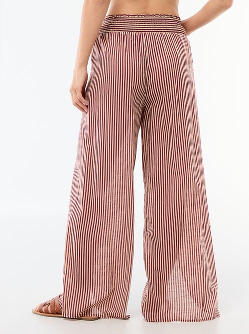 Pantalón de playa en viscosa estampada - Kiabi