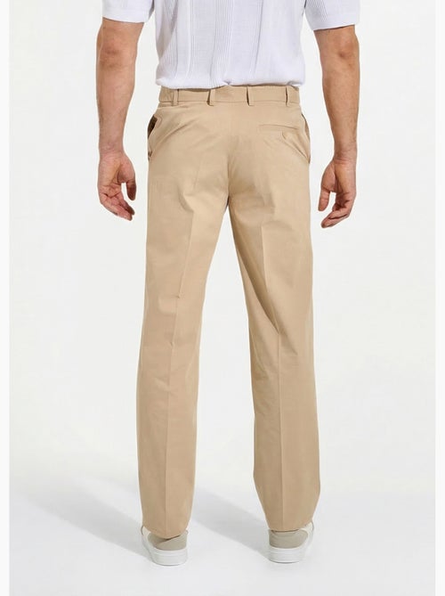 Pantalón de polialgodón con cinturón invisible ajustable - Afibel - Kiabi