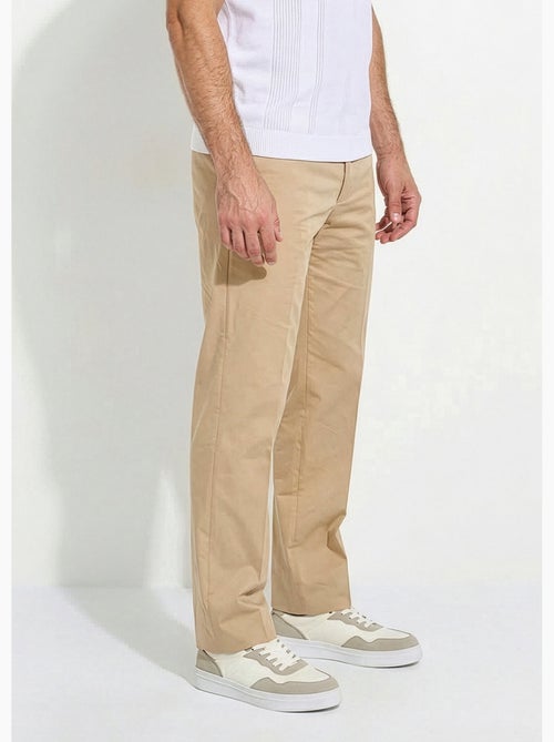 Pantalón de polialgodón con cinturón invisible ajustable - Afibel - Kiabi