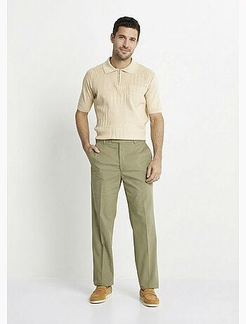 Pantalón de polialgodón con cinturón invisible ajustable - Afibel