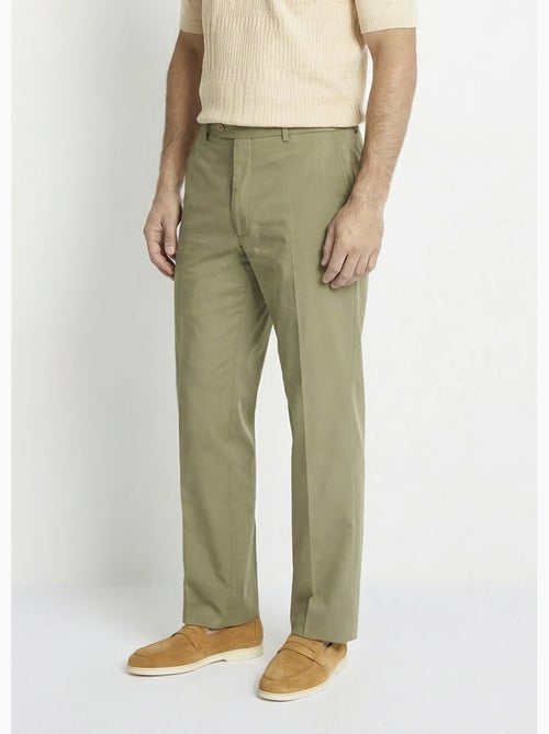 Pantalón de polialgodón con cinturón invisible ajustable - Afibel - Kiabi