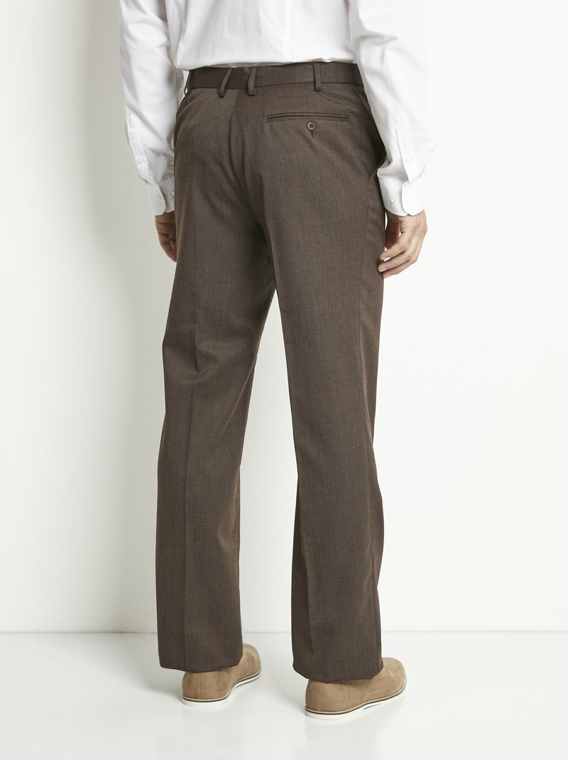 Pantalón de polilana invisible con cinturón ajustable - Afibel Marrón - Kiabi