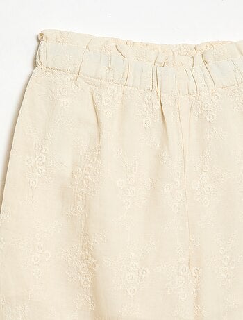 Pantalón de popelina con bordados