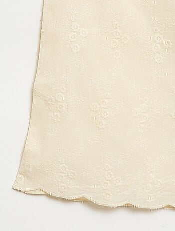 Pantalón de popelina con bordados