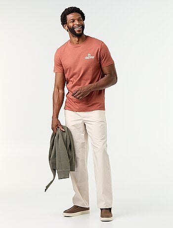 Pantalón de popelina con cintura elástica
