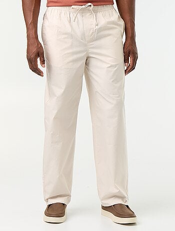 Pantalón de popelina con cintura elástica