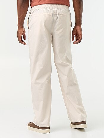 Pantalón de popelina con cintura elástica