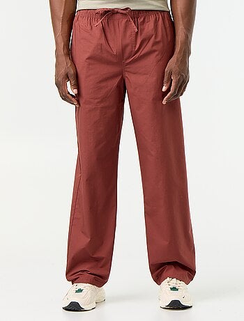 Pantalón de popelina con cintura elástica
