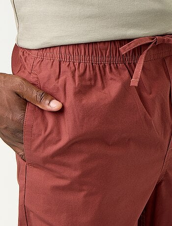 Pantalón de popelina con cintura elástica