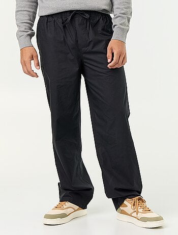 Pantalón de popelina con cintura elástica