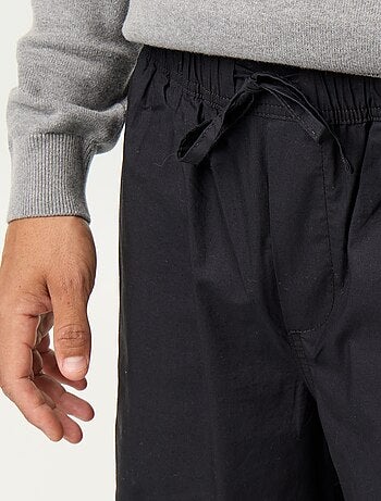Pantalón de popelina con cintura elástica