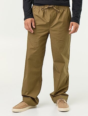 Pantalón de popelina con cintura elástica