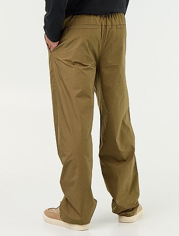 Pantalón de popelina con cintura elástica
