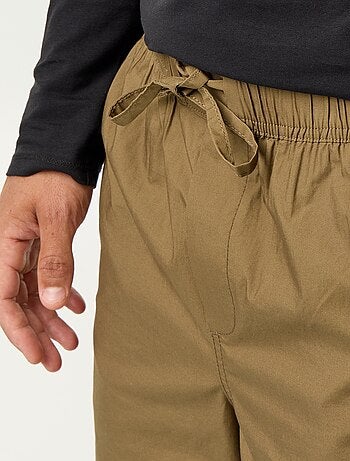 Pantalón de popelina con cintura elástica