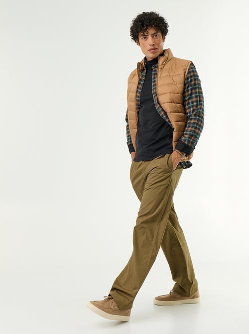 Pantalón de popelina con cintura elástica - Kiabi