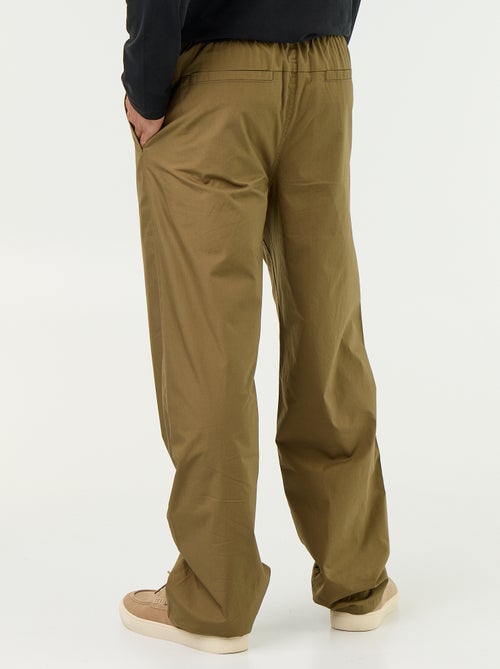 Pantalón de popelina con cintura elástica - Kiabi